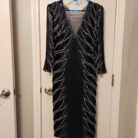 Sho max original silk embellished dress size s